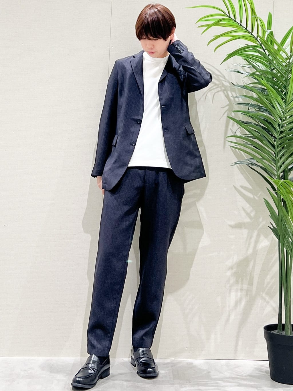 SHI-MAさんの「THE SHOP TK｜【LINO FINE】リネンライク テーラードジャケット 吸水速乾/イージーケア/UVカット/洗濯機」を使ったコーディネート