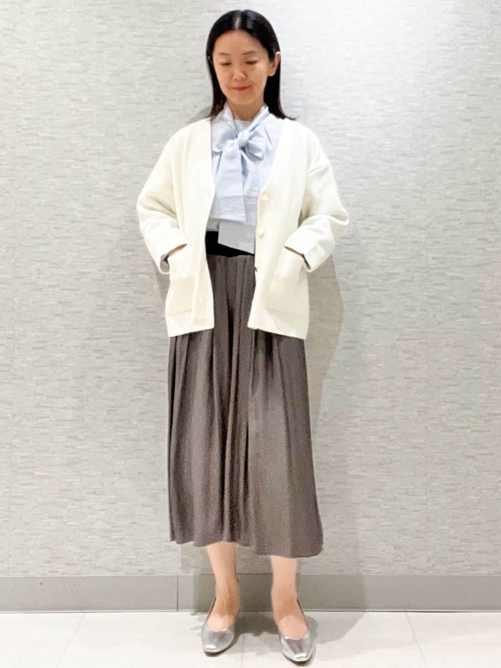 marikoさんの「Reflect｜【着回し力◎】ジャケット風ニットカーディガン」を使ったコーディネート