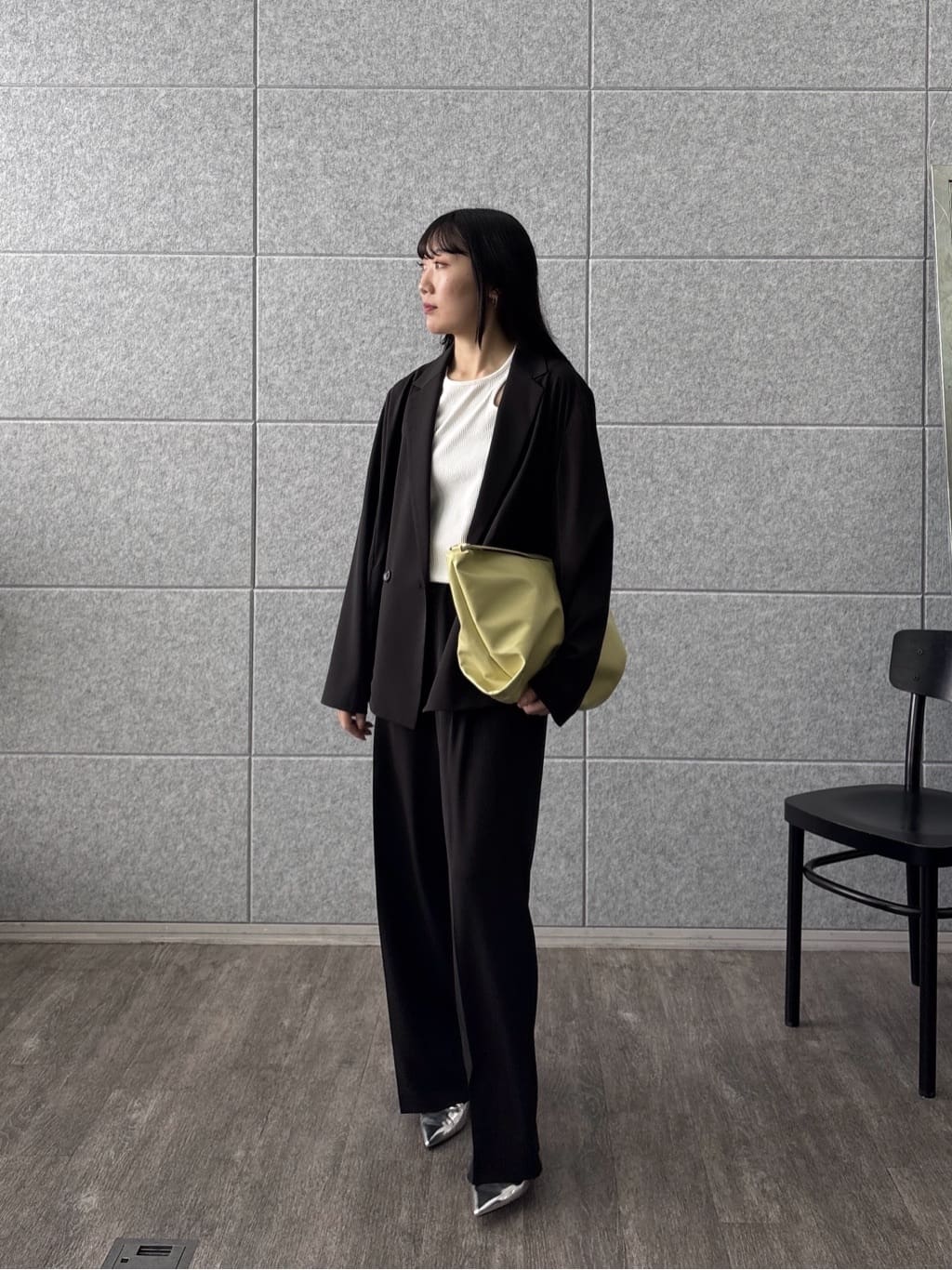 rinaさんの「INDIVI｜Comfy SET UP｜ダブルブレストイージージャケット【セットアップ対応／通勤／カセット服／接触」を使ったコーディネート
