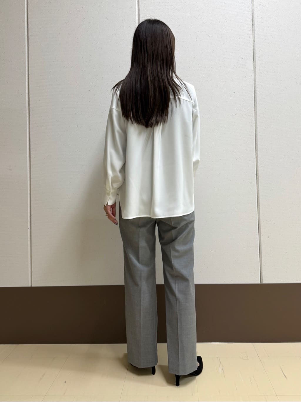 mamiさんの「INDIVI｜【洗える】ジョーゼットボウタイブラウス」を使ったコーディネート