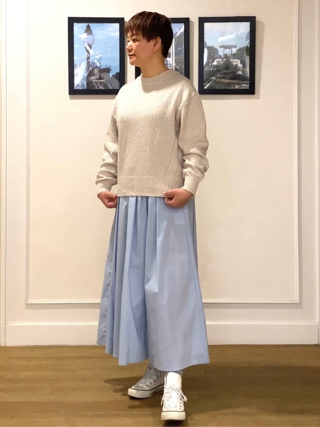 Hiroさんの「Dessin｜【洗える】ローゲージコットンニット」を使ったコーディネート