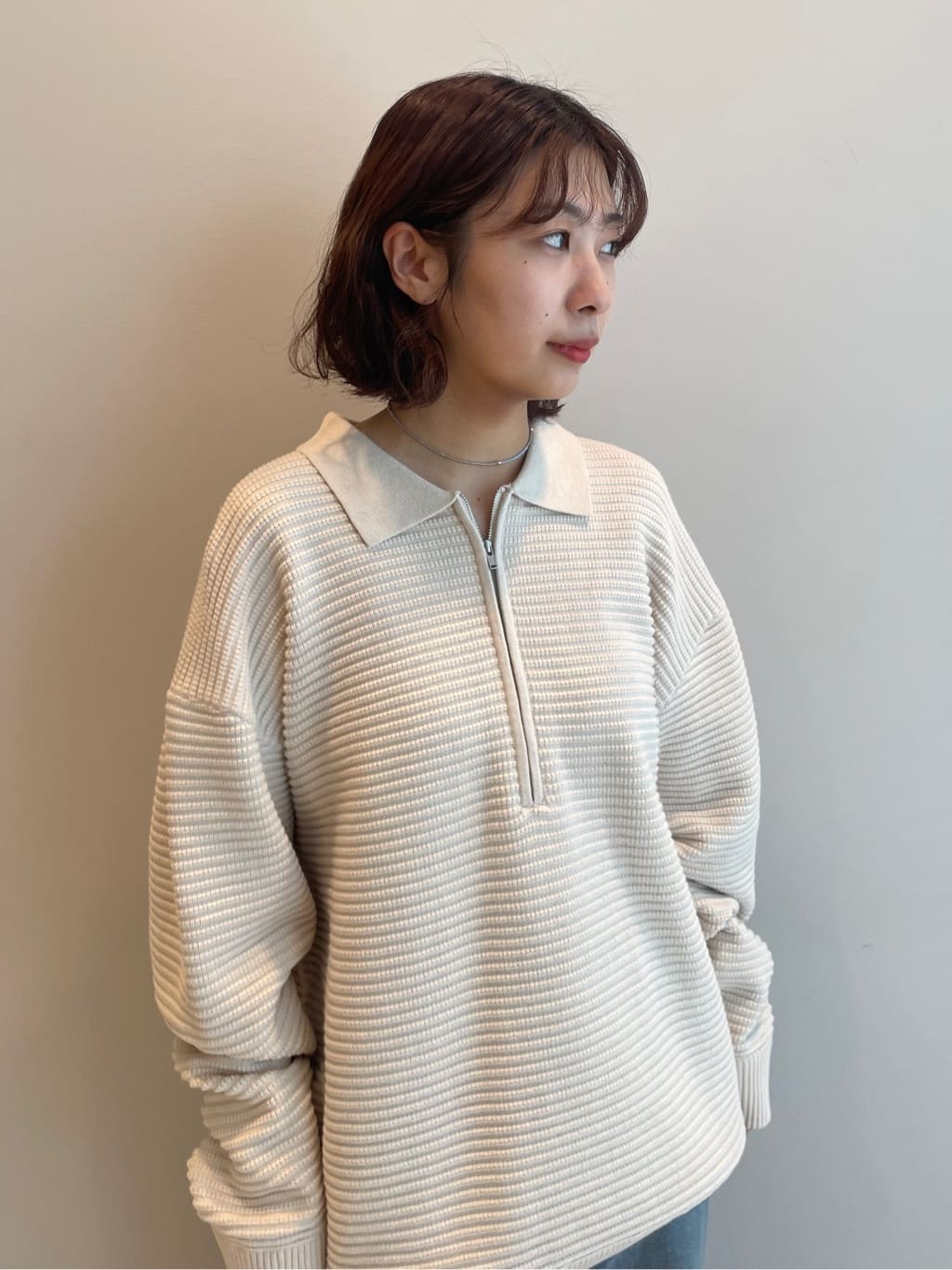 abeさんの「tk.TAKEO KIKUCHI｜ハーフジップニットポロシャツ」を使ったコーディネート