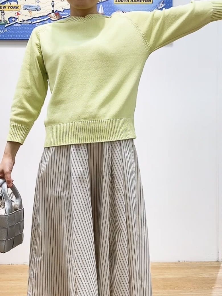 Hamaさんの「Dessin｜【洗える】コットンVネックニット」を使ったコーディネート