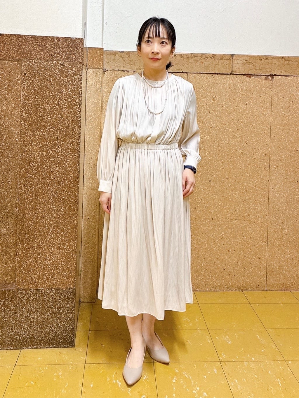 hattoriさんの「INDIVI｜【追加6/日本製】2連フェイクパールネックレス」を使ったコーディネート