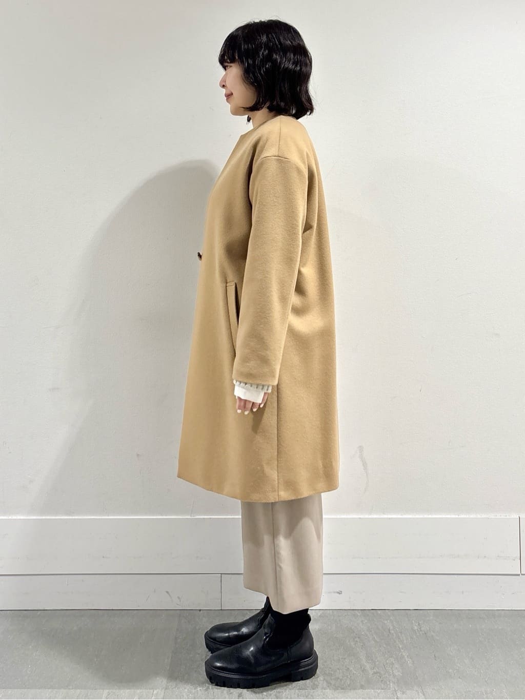 モエカさんの「UNTITLED｜【洗える】スポンディッシュ ケーブル柄ニット」を使ったコーディネート