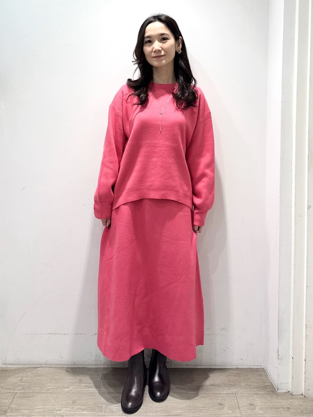 yuicciさんの「OPAQUE.CLIP｜サイド編地切替ニットトップス／セットアップ対応【洗濯機OK】」を使ったコーディネート