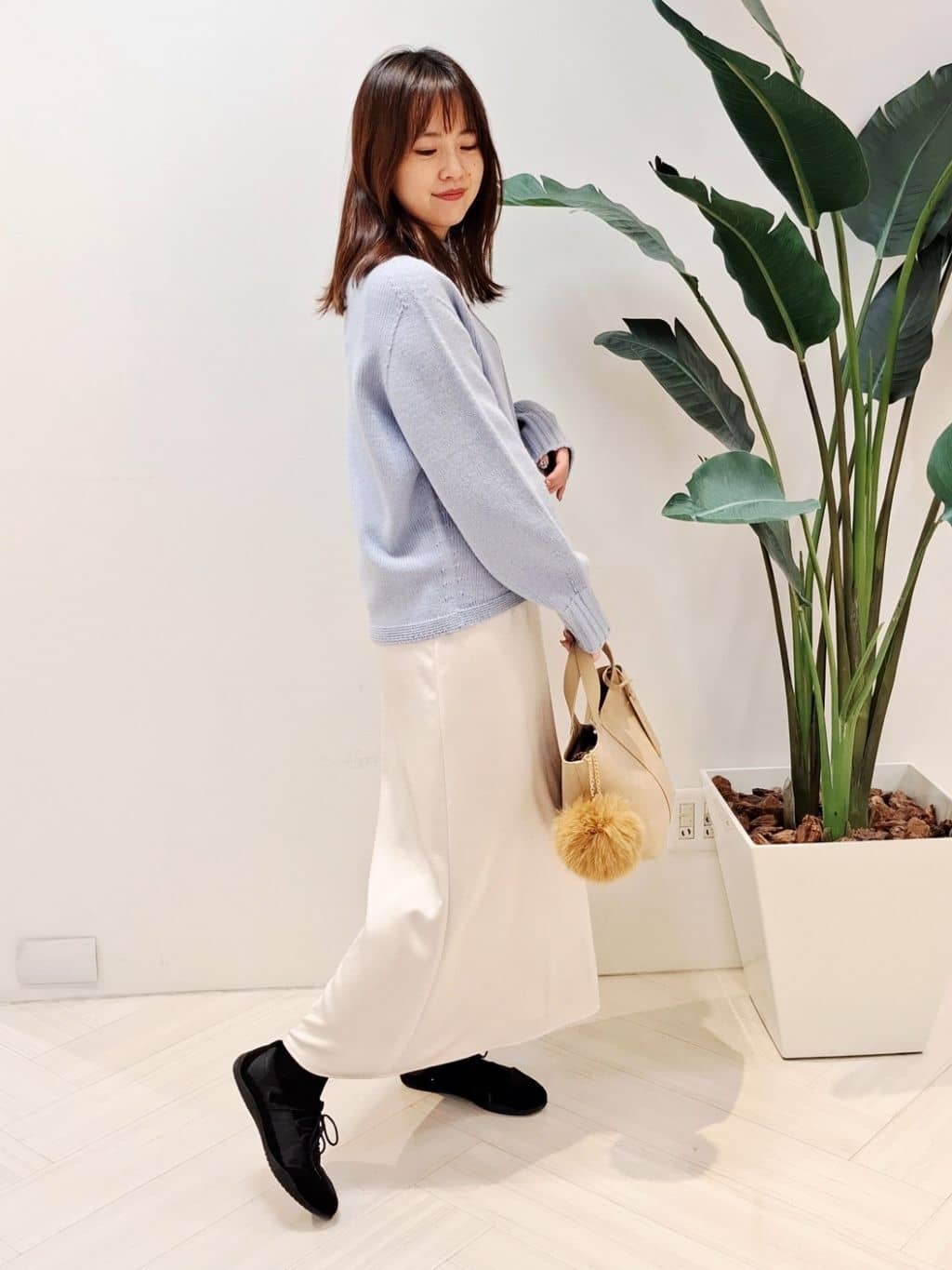 YuKaRiさんの「UNTITLED｜【洗える】スポンディッシュ ボトルネックニット」を使ったコーディネート