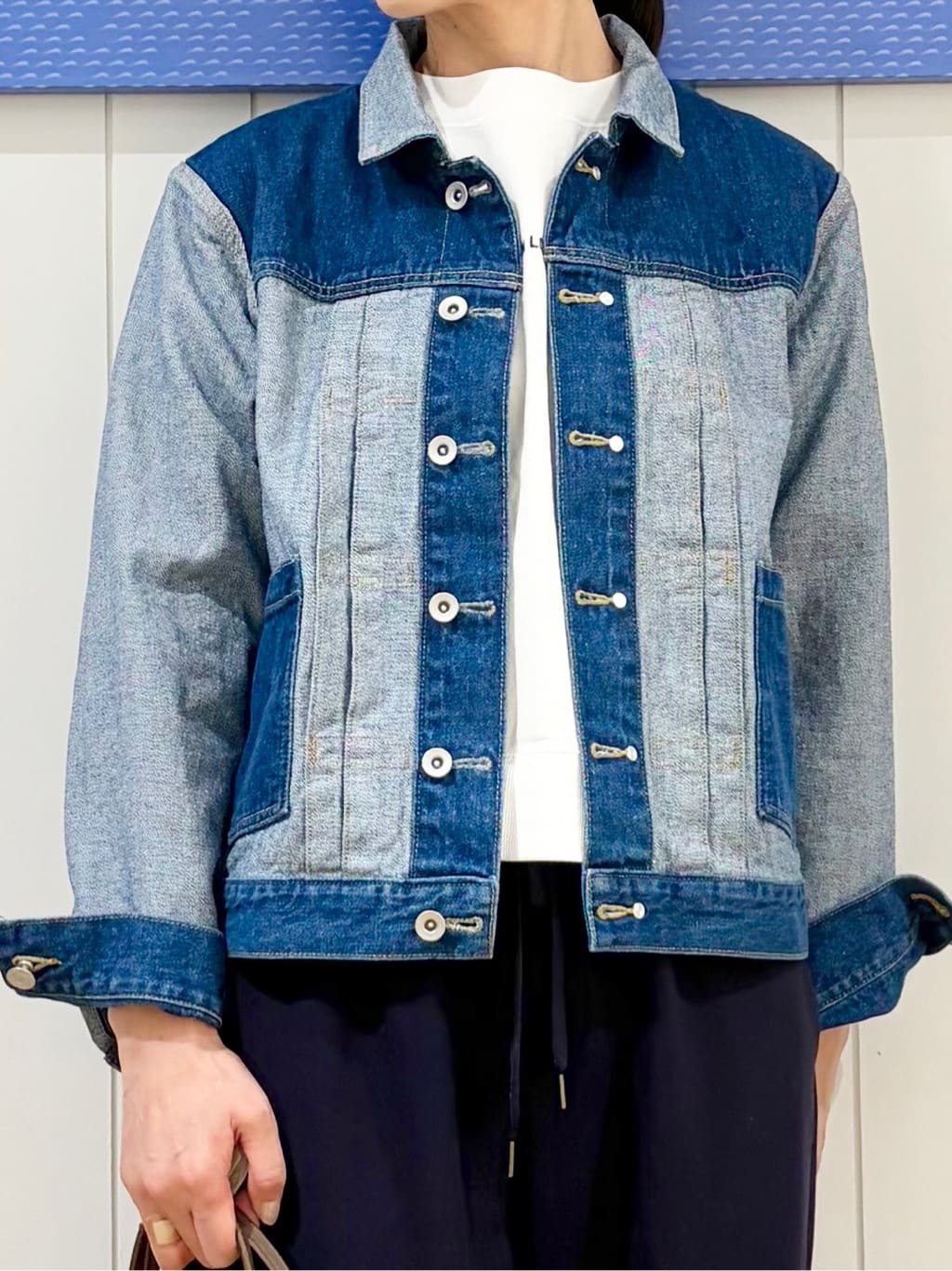 uwatokoさんの「Dessin｜【ユニセックス/2WAY】リバーシブルデニムジャケット」を使ったコーディネート