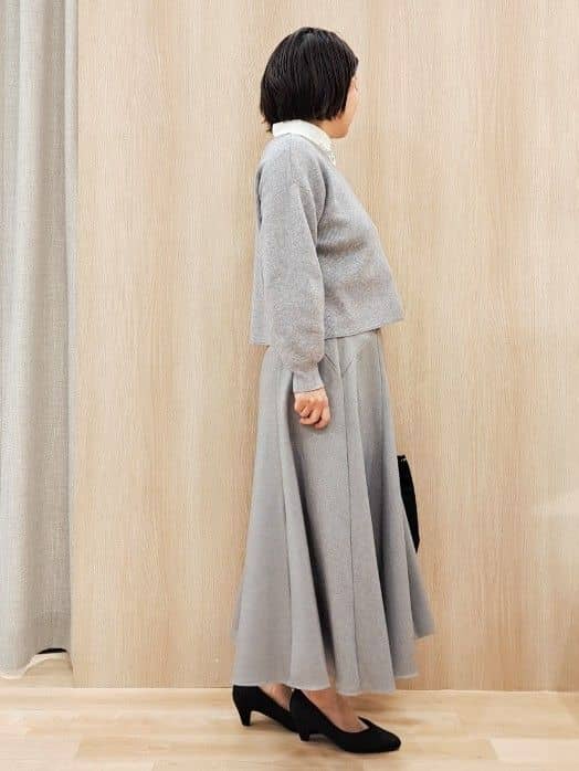 ふるさんの「grove｜きれい見えとイージーな着心地を両立した、ウエストシャーリング ワイドパンツ」を使ったコーディネート