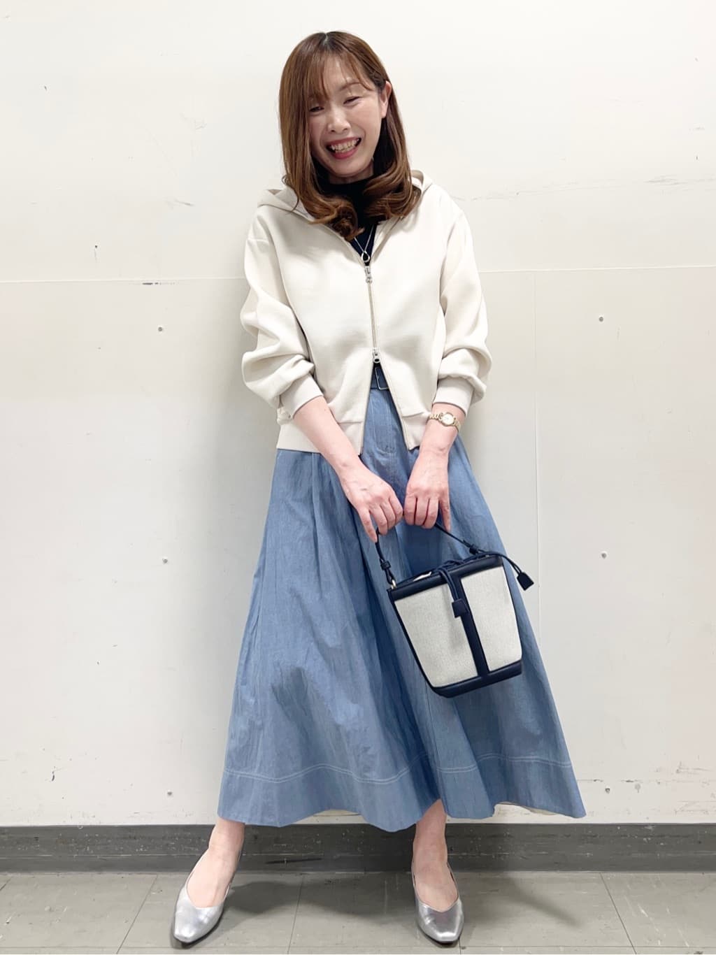 yuさんの「Reflect｜【セットアップ可】ダブルジャカードニットベスト」を使ったコーディネート