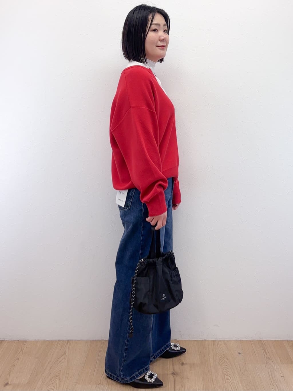 Takeさんの「OPAQUE.CLIP｜キーネックデザインニット【洗濯機OK】」を使ったコーディネート