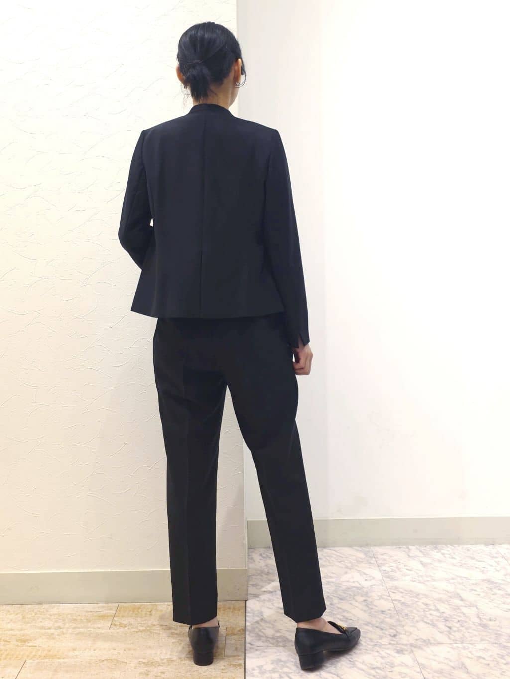 ケイさんの「grove｜【マシンウォッシュ／防シワ/SS-3L】ストレッチノーカラージャケット」を使ったコーディネート
