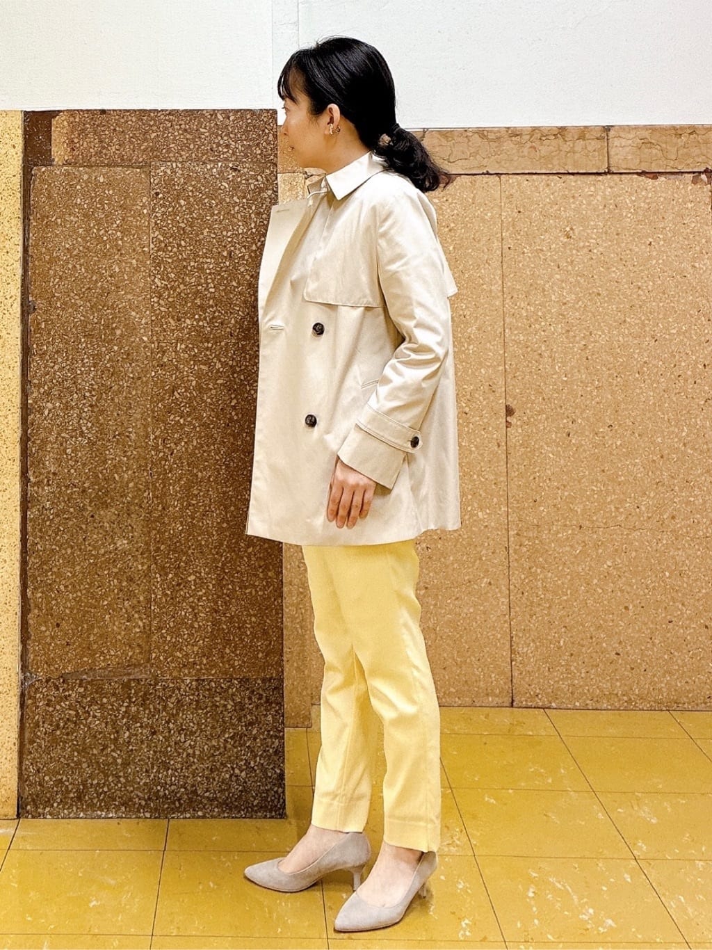 hattoriさんの「INDIVI｜【洗える／着心地楽ちん】ブラウス風ストライプカットソートップス」を使ったコーディネート