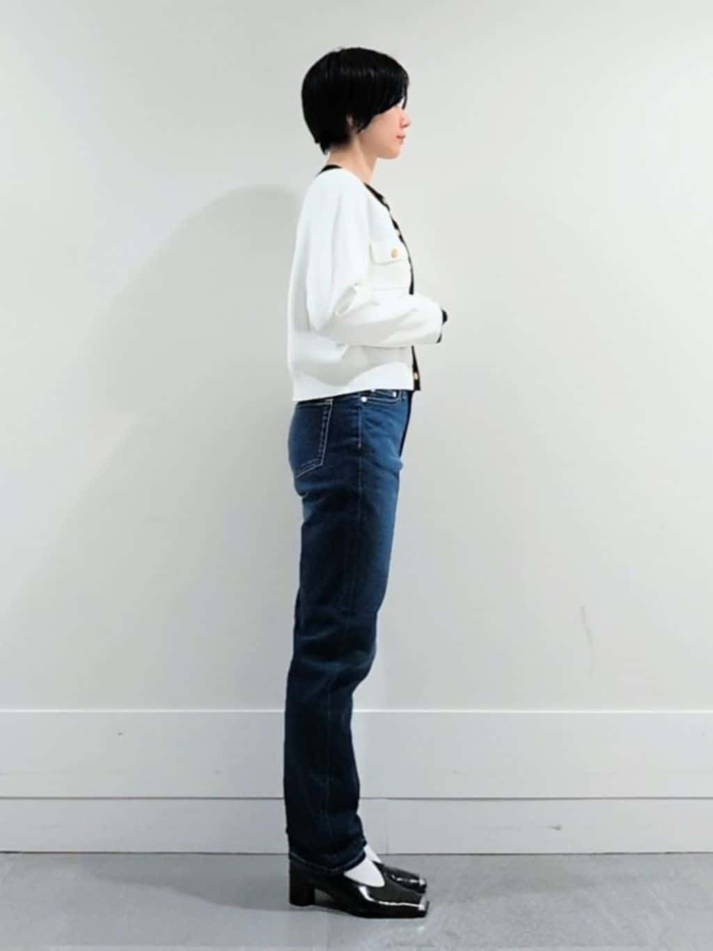 ミズタさんの「UNTITLED｜【古畑星夏さん着用/人気デニム】MAKE&times;DENIMスリムストレート」を使ったコーディネート