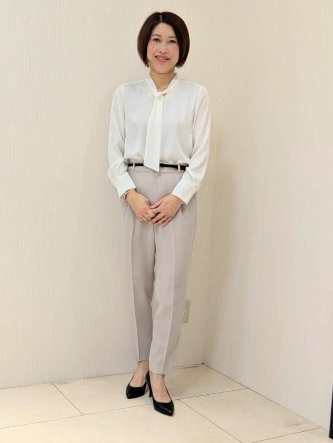 u-macoさんの「UNTITLED｜【セットアップ可/UV/接触冷感】エアリーテーラードジャケット」を使ったコーディネート