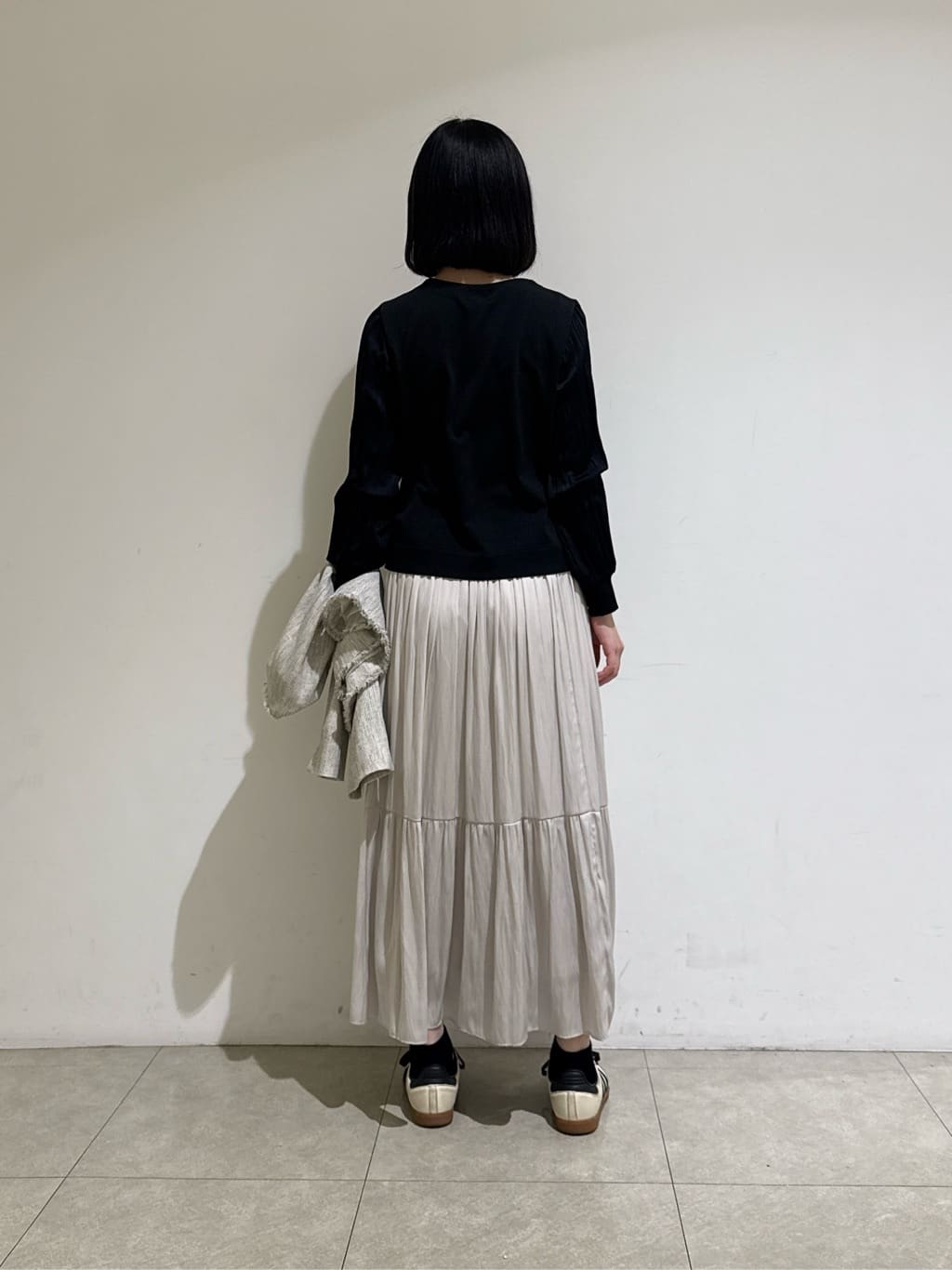 rinaさんの「INDIVI｜【軽量／SETUP可能】ストレッチツイードジャケット」を使ったコーディネート