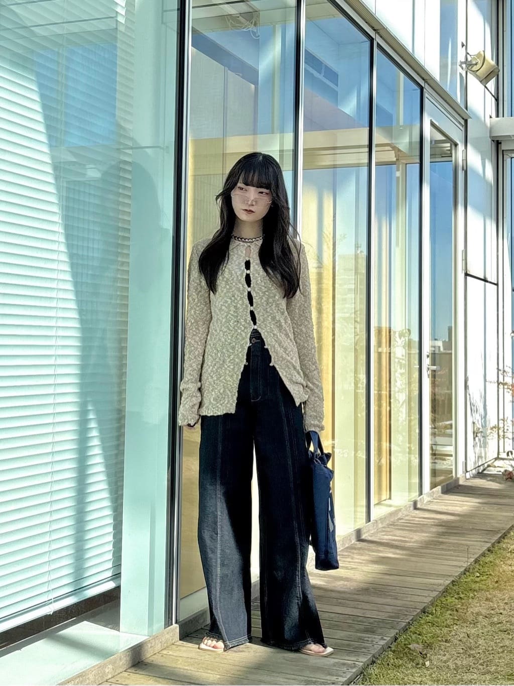 ibukiさんの「INDIVI｜ブークレポロニット」を使ったコーディネート