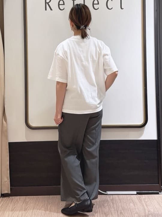 nekoさんの「Reflect｜【ウエスト総ゴム】チェック柄イージーワイドパンツ」を使ったコーディネート