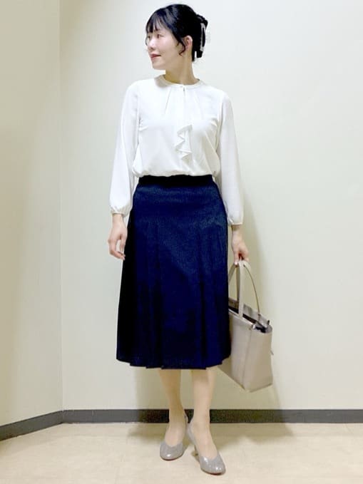  beni_gingerさんの「Reflect｜【UVカット／接触冷感】フロントフリルシフォンブラウス」を使ったコーディネート