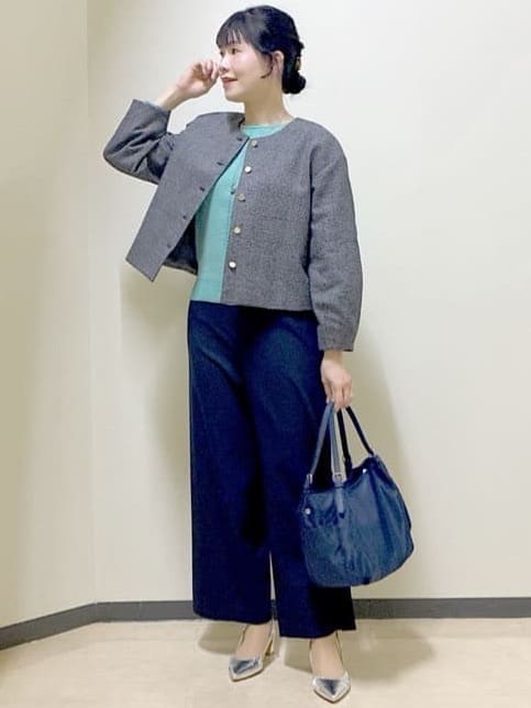  beni_gingerさんの「Reflect｜【選べる8色／スカートにもパンツにも◎】ウール混ボートネックニット」を使ったコーディネート