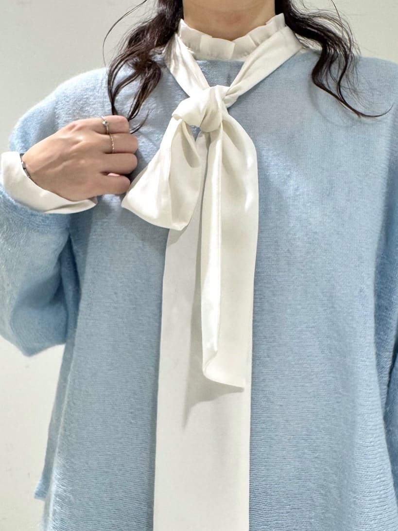 そんさんの「INDIVI｜【キッドモヘヤ素材】ラウンドヘムニット」を使ったコーディネート