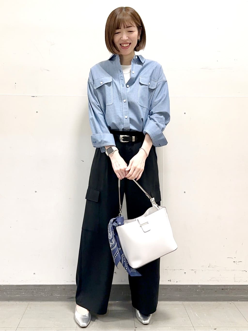 イト子さんの「Reflect｜【羽織にも◎】ダンガリーシャツ」を使ったコーディネート