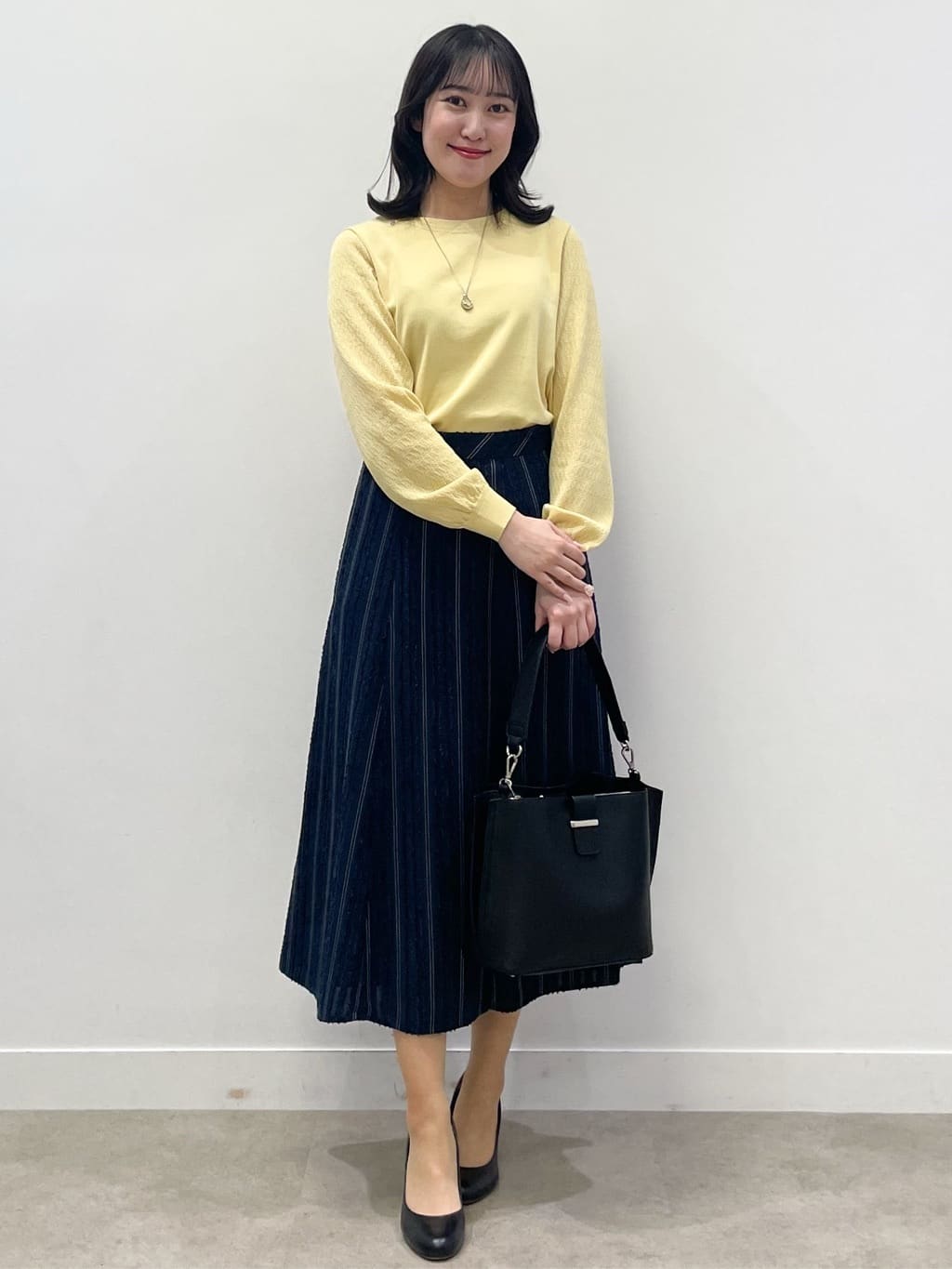 yukariさんの「Reflect｜透かしスリーブデザインハイゲージニット」を使ったコーディネート