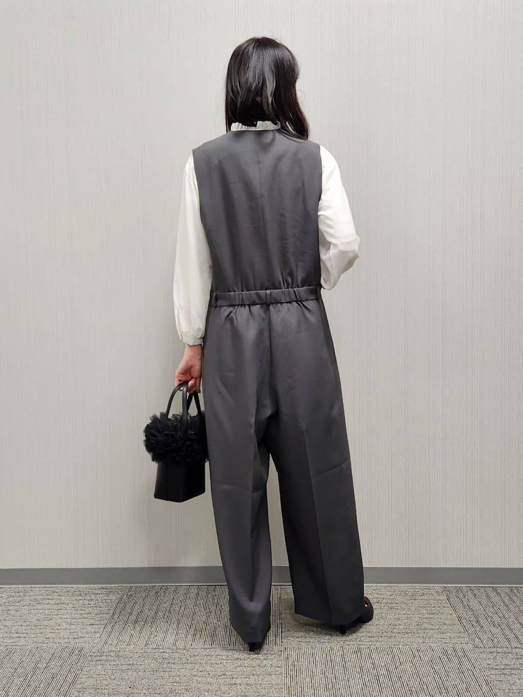 naraさんの「Dessin｜【洗える】フリルネックジョーゼットブラウス」を使ったコーディネート