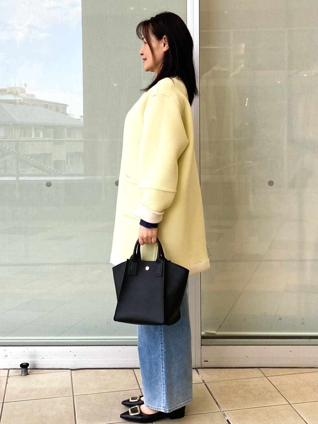 Jeanさんの「OPAQUE.CLIP｜リバーシブル配色ノーカラーコート【洗濯機OK】」を使ったコーディネート