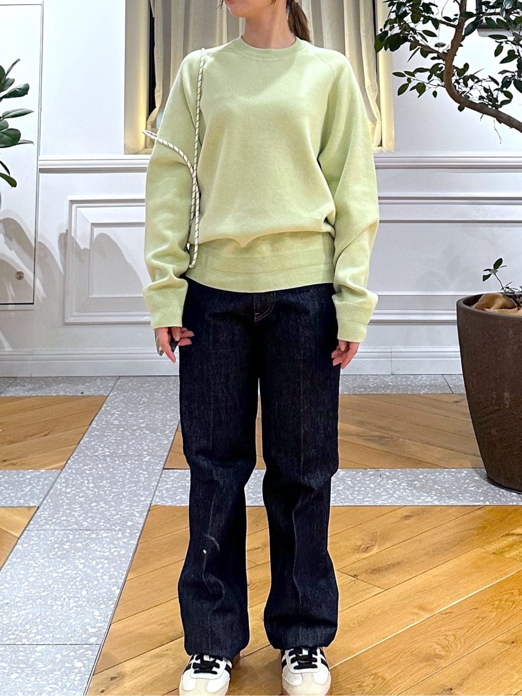 なべこさんの「DRESSTERIOR｜Americana（アメリカーナ）&times;TEMBEA PVCコーティング巾着」を使ったコーディネート