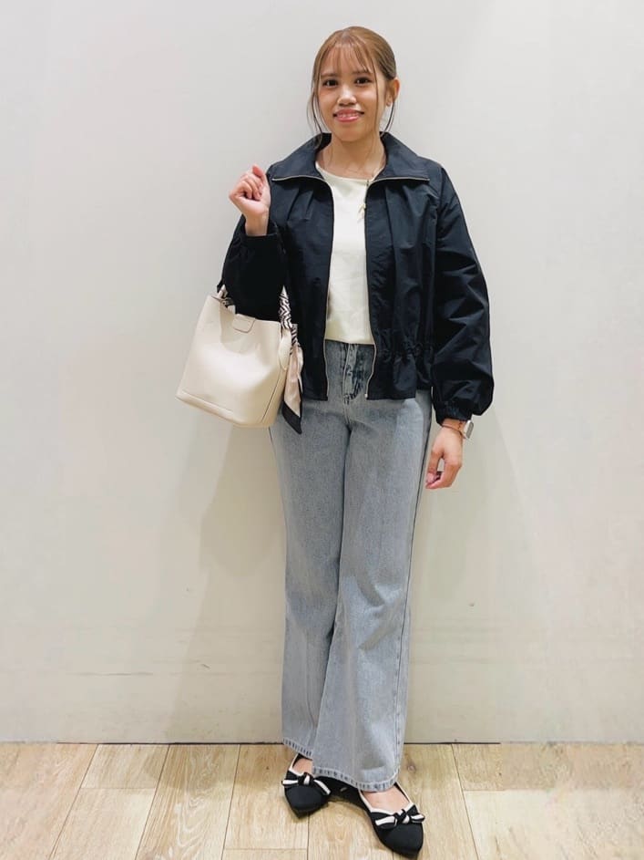 Ririさんの「index｜スタンドカラーペプラムブルゾン【洗濯機OK】」を使ったコーディネート