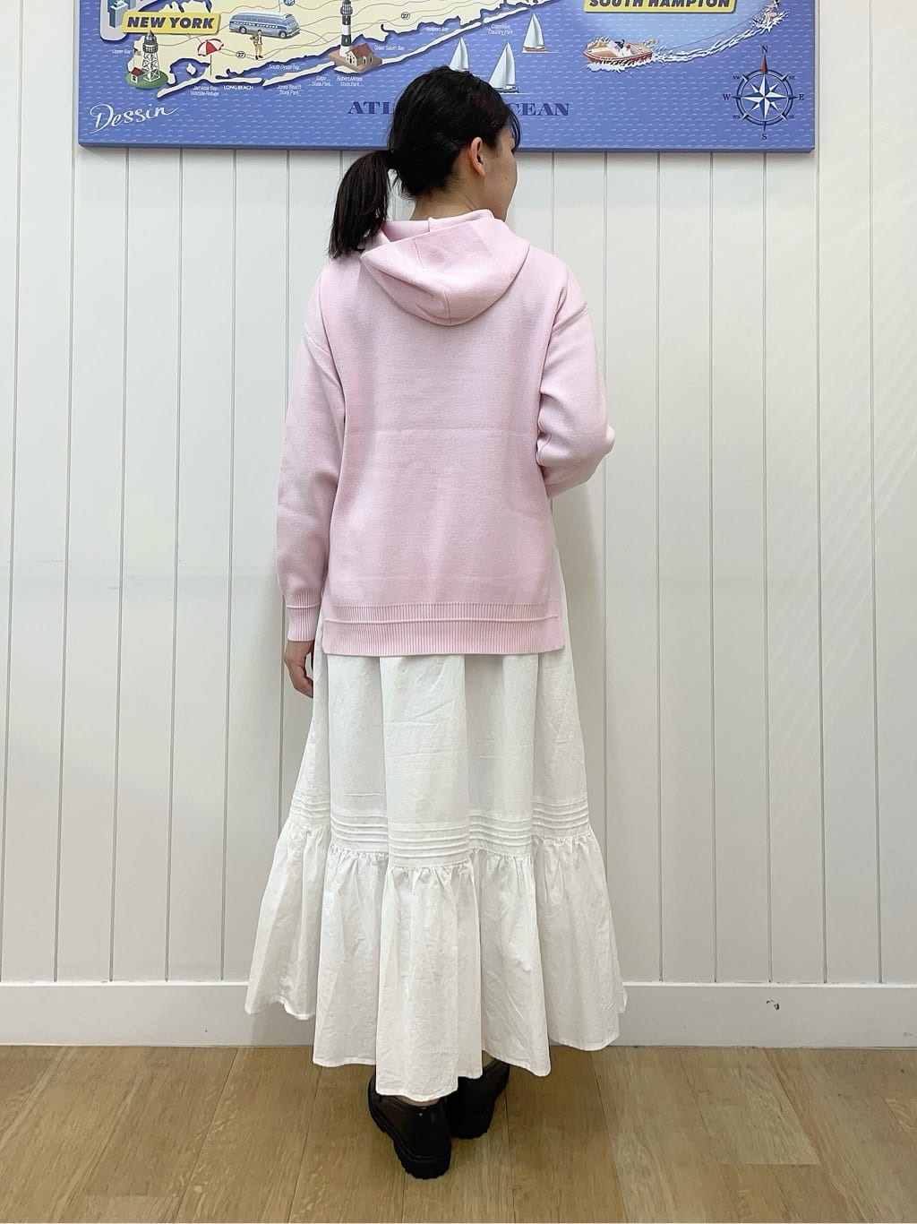 Mayaさんの「Dessin｜【ウエストゴム/洗える】コットンフレアスカート」を使ったコーディネート