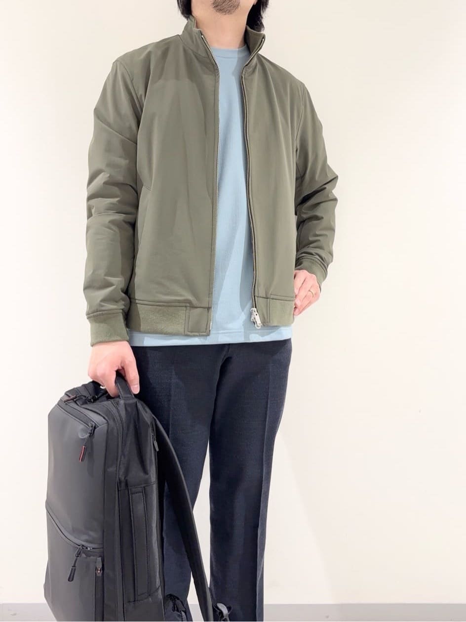 及川さんの「TAKEO KIKUCHI｜スタンドカラー ショート リブ ブルゾン」を使ったコーディネート