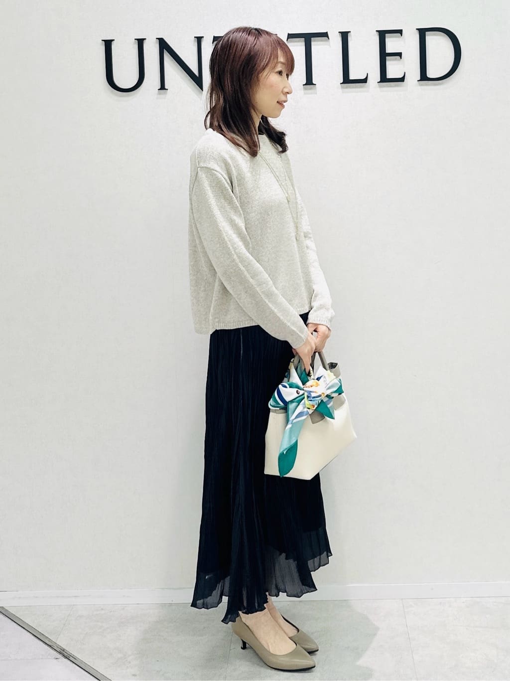 Miwaさんの「UNTITLED｜◆【洗える/光沢感】ファンシーヤーンニット」を使ったコーディネート