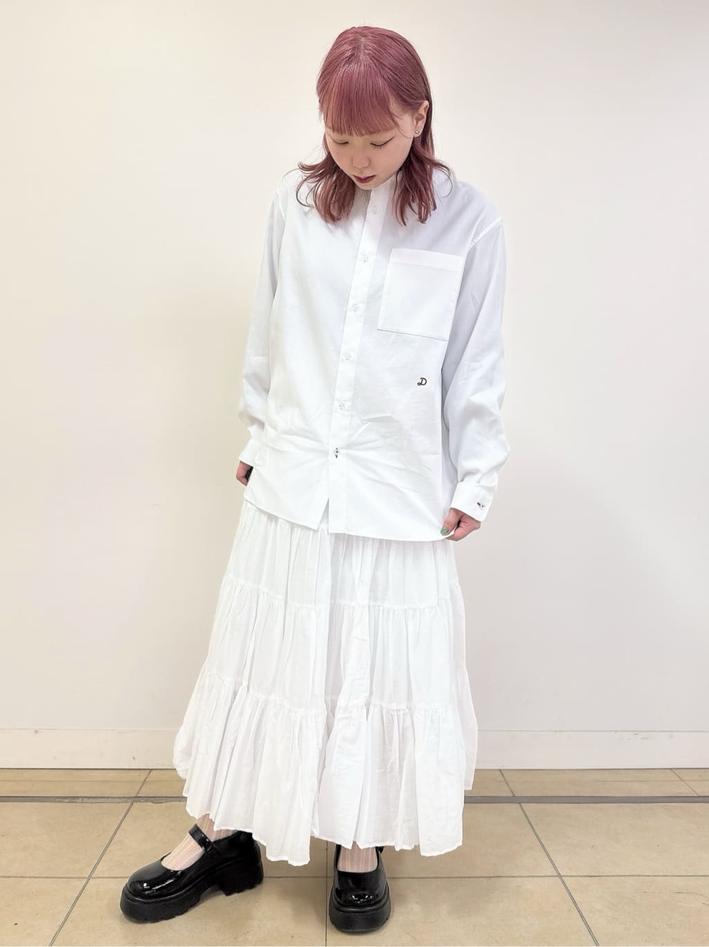 なかもとあきさんの「DRESSTERIOR｜【再入荷】コットンボイルティアードスカート」を使ったコーディネート