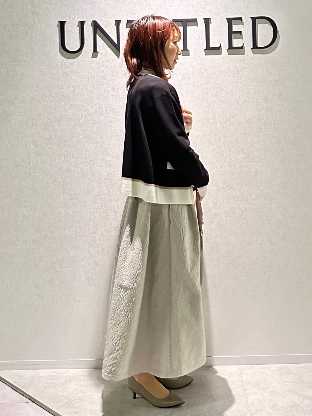 Miwaさんの「UNTITLED｜【大人フェミニン/トレンド】ニット&times;ジャカード ドッキングワンピース」を使ったコーディネート