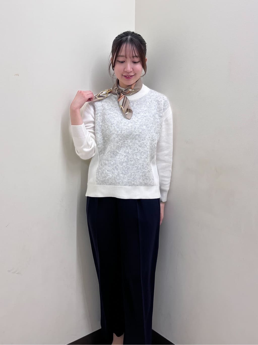 mikikoさんの「Reflect｜アーガイル柄ハイネックニット」を使ったコーディネート