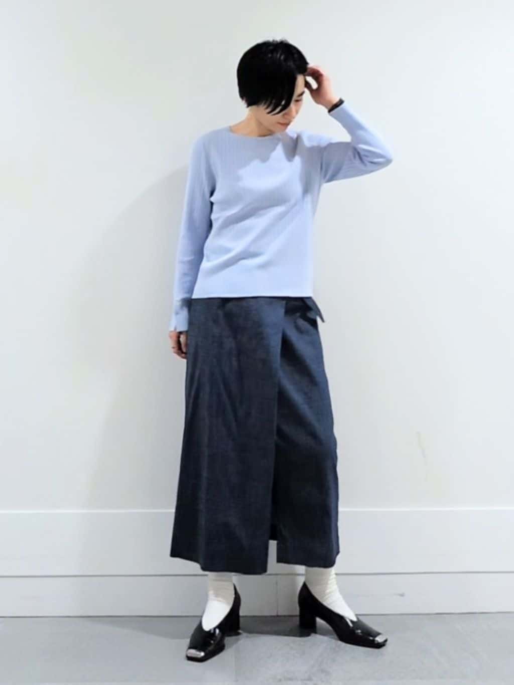 ミズタさんの「UNTITLED｜◆【アンサンブル可/洗える】ワイドリブニット」を使ったコーディネート