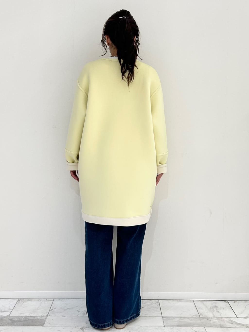 りなさんの「OPAQUE.CLIP｜ロゴ刺繍裏毛トップス【洗濯機OK】」を使ったコーディネート