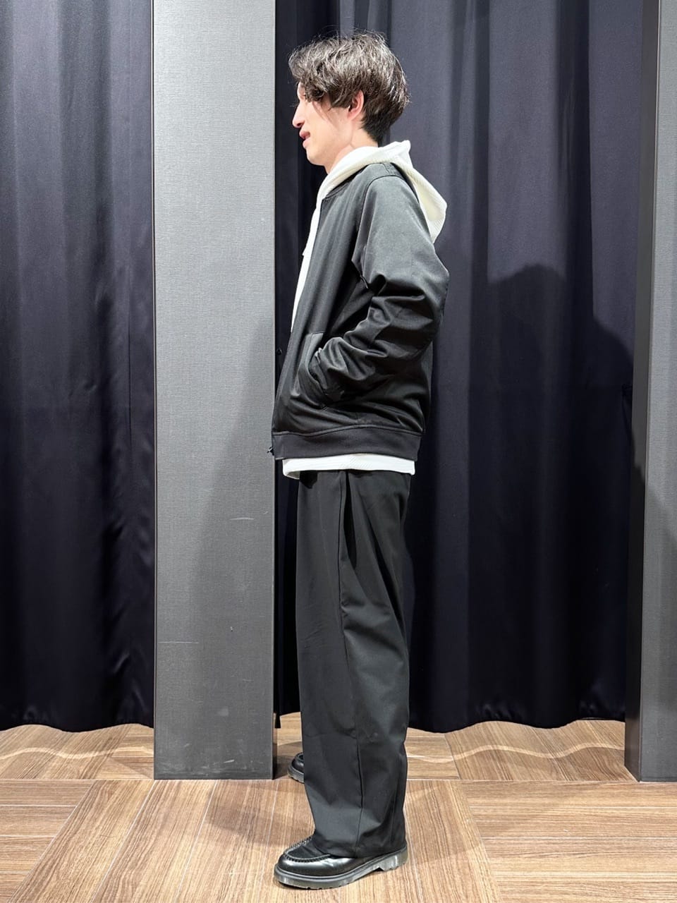 tomoyaさんの「THE SHOP TK｜FLEX LINE ストレッチリブブルゾン　ストレッチ/防シワ/マシンウォッシャブル/セットアップ可」を使ったコーディネート