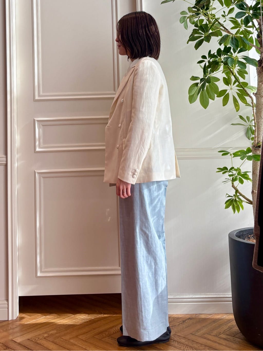 nakaoさんの「DRESSTERIOR｜◆【ウォッシャブル】コットンフルニードルボーダーニット」を使ったコーディネート