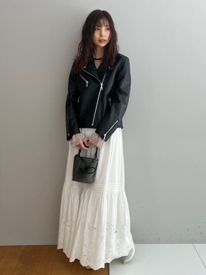 misaさんの「DRESSTERIOR｜【本革】レザーダブルライダース」を使ったコーディネート