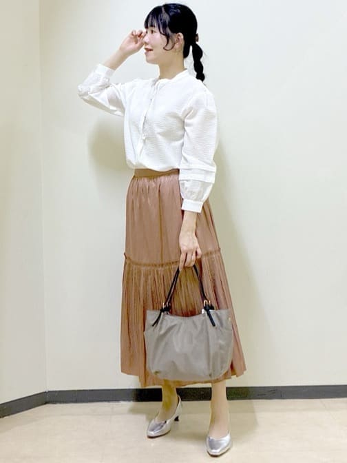  beni_gingerさんの「Reflect｜【ゆったり着られる◎】バンドカラーシャツブラウス」を使ったコーディネート
