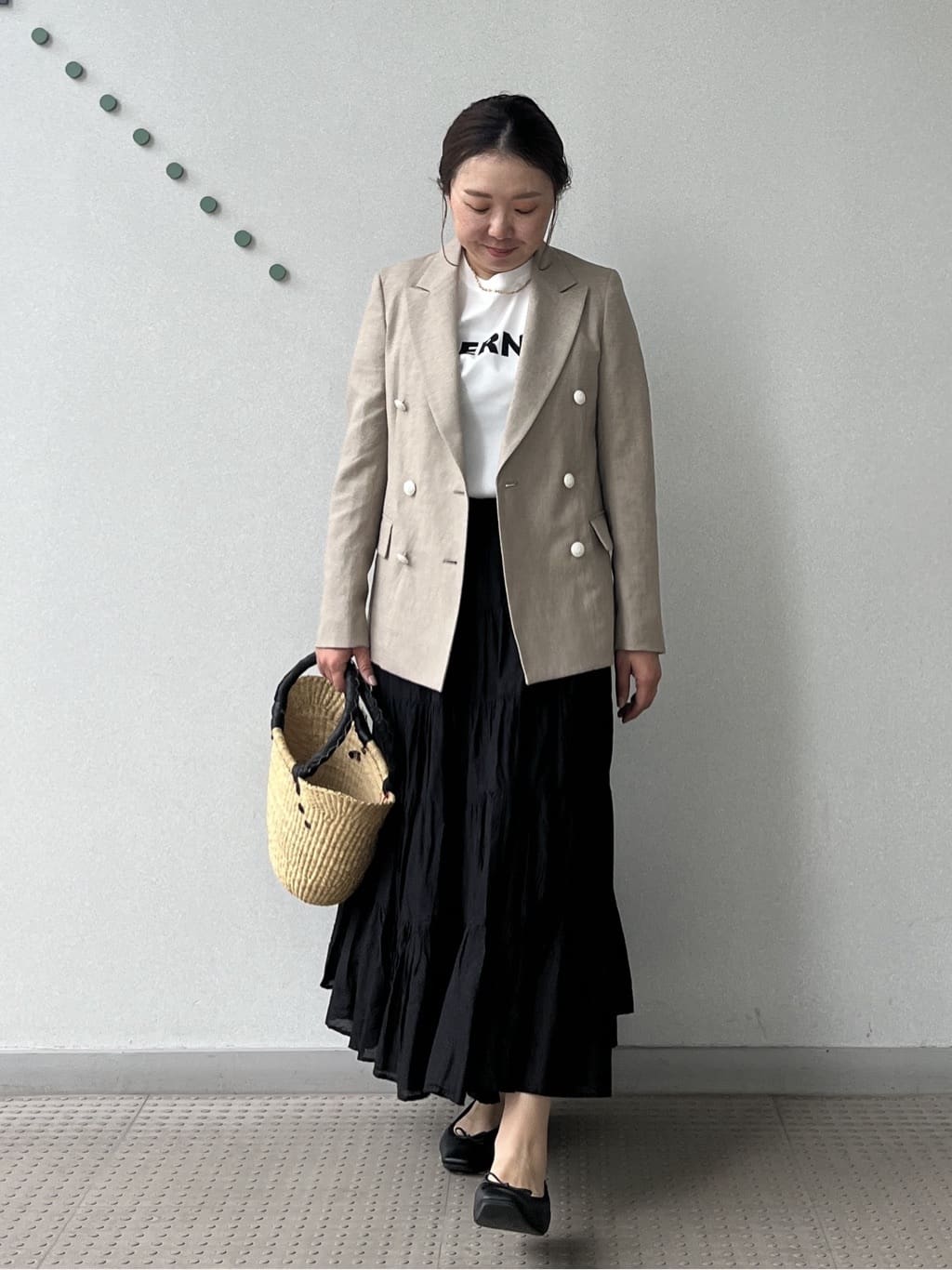 Soeさんの「DRESSTERIOR｜【セットアップ可】リネンブレンドダブルブレストジャケット」を使ったコーディネート