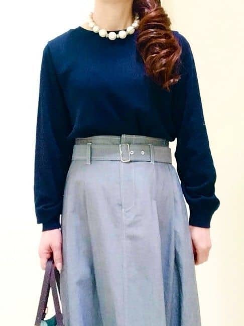 花さんの「Reflect｜ダンガリータックフレアスカート」を使ったコーディネート