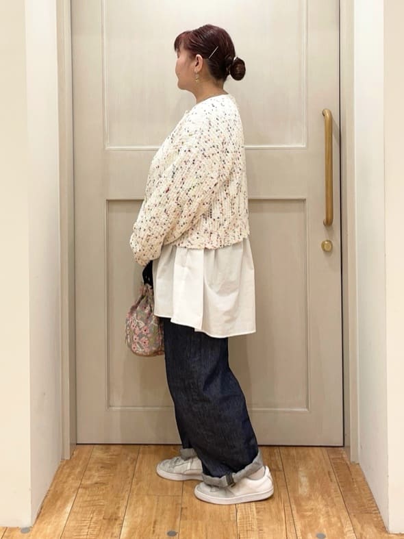 はまちゃんさんの「SHOO･LA･RUE｜【洗濯機可/前後2WAY】ぽこぽこニットカーディガン」を使ったコーディネート
