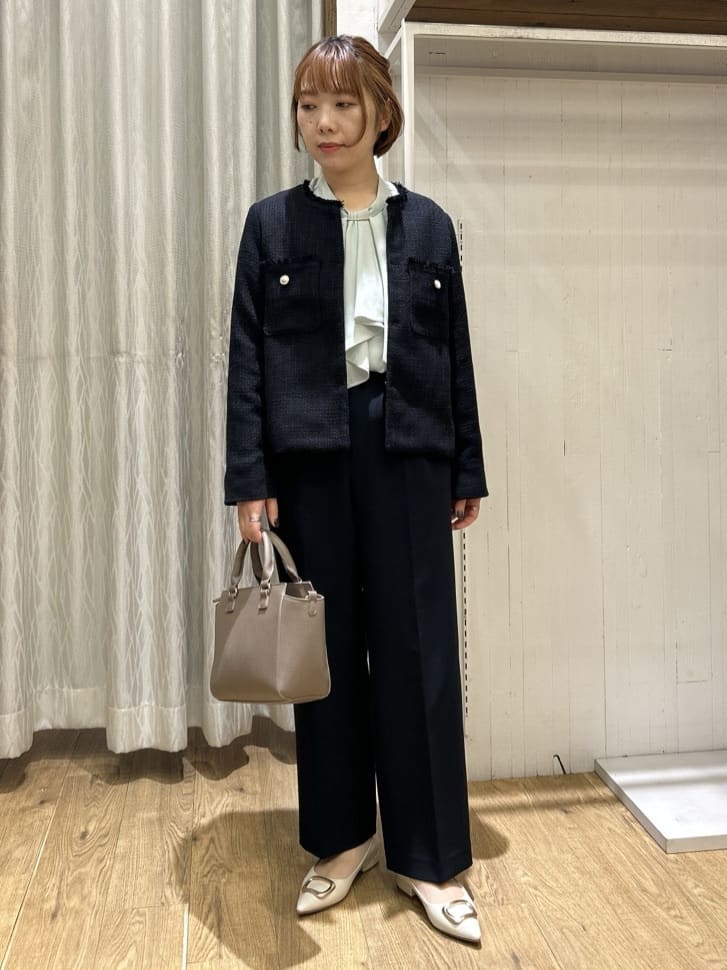 ga_riさんの「THE SHOP TK｜【通勤・セレモニー】ツイードノーカラージャケット」を使ったコーディネート