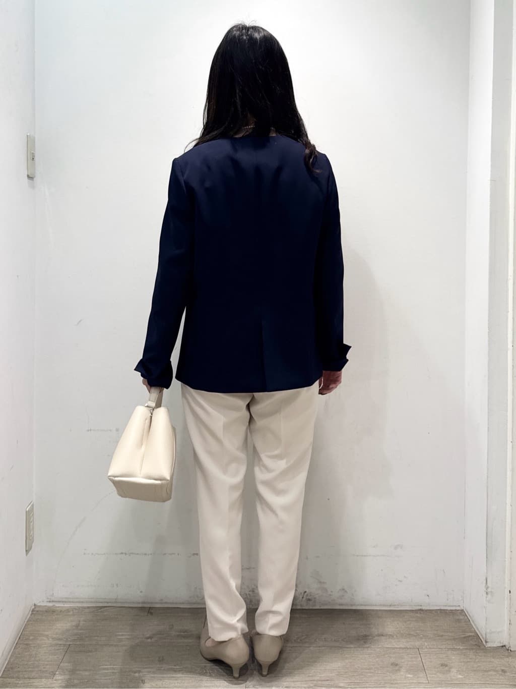 yuicciさんの「OPAQUE.CLIP｜《通勤／セットアップ対応》 Vネックジャケット／ダブルクロス【洗濯機OK】」を使ったコーディネート