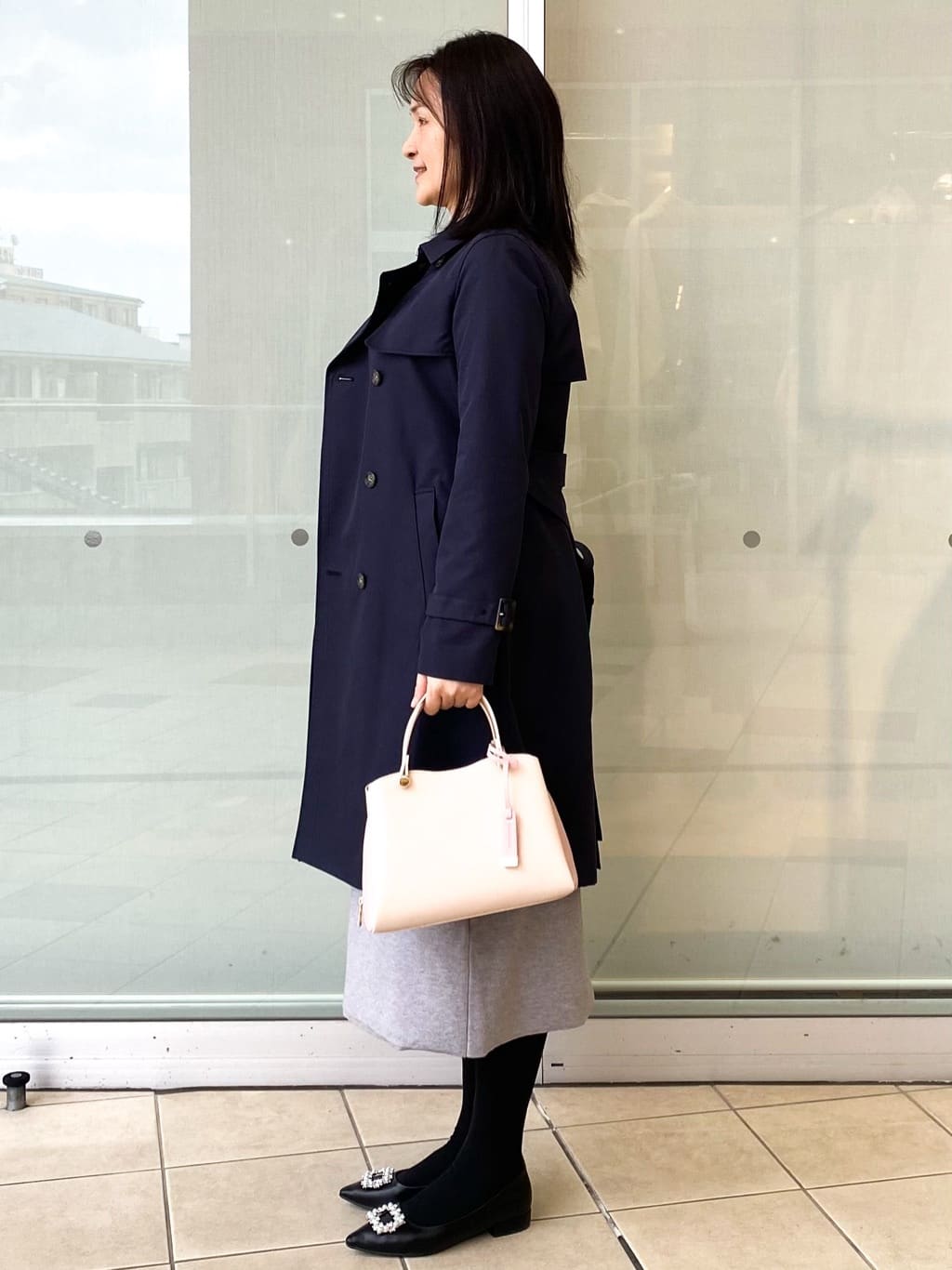 Jeanさんの「OPAQUE.CLIP｜撥水トレンチコート【洗濯機OK／花粉対応】《XS～3L》」を使ったコーディネート