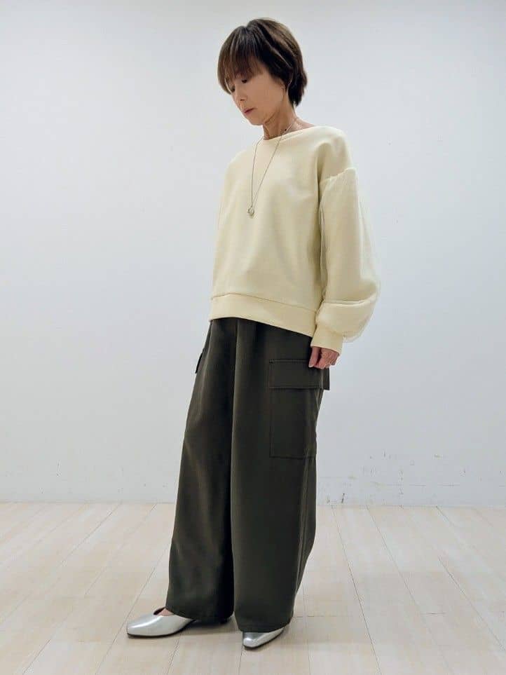 nishiさんの「Reflect｜チュールレイヤードスリーブプルオーバー」を使ったコーディネート